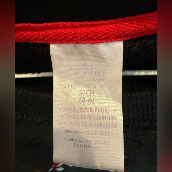 Secret Treasures Not Naughty Enough Christmas Polka Dot Fleece Pajama Top Small - Picture 3 of 3